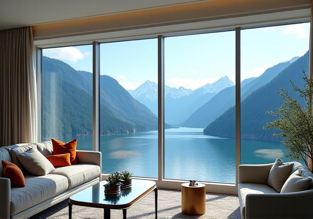 Panoramafenster in der exklusiven Bellevue Suite.